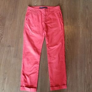 Men's Slim Straight Pants, Red, 30/32